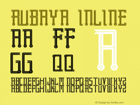 RubayaInline Version 001.000 Font Sample