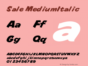 Sale-MediumItalic Version 001.000图片样张