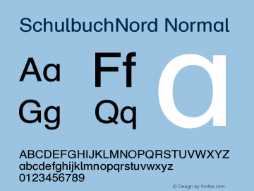 SchulbuchNord-Normal Version 001.000 Font Sample