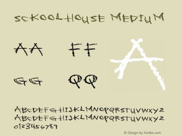 Sckoolhouse Version 001.000 Font Sample