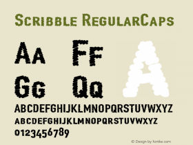 Scribble-RegularCaps Version 001.000 Font Sample