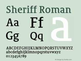 Sheriff-Roman Version 001.000 Font Sample