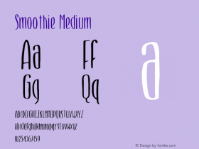 Smoothie Version 001.000 Font Sample