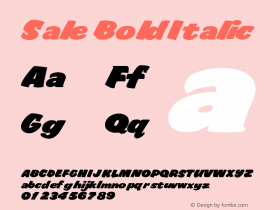 Sale-BoldItalic Version 001.000图片样张