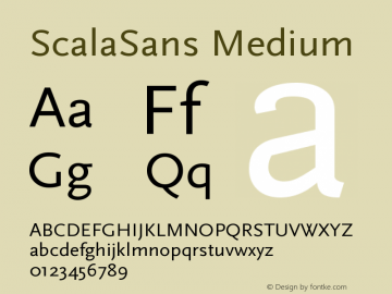 ScalaSans Version 001.000 Font Sample