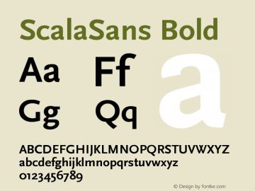 ScalaSans-Bold Version 001.000图片样张