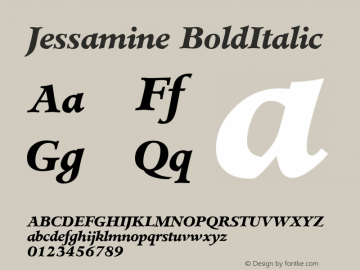 Jessamine BoldItalic 1.0 Fri Nov 03 09:40:45 1995图片样张