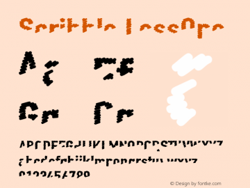 Scribble-LessOne Version 001.000 Font Sample