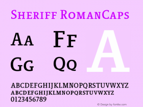 Sheriff-RomanCaps Version 001.000 Font Sample