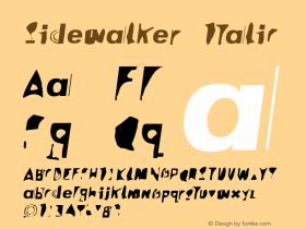 Sidewalker-Italic Version 001.000图片样张