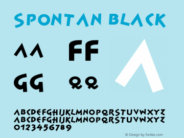 Spontan-Black Version 001.000 Font Sample