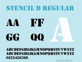 Stencil D Version 001.005 Font Sample