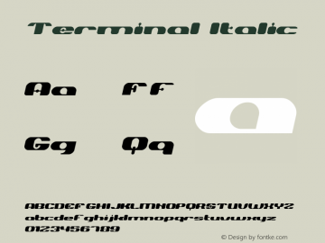Terminal-Italic Version 001.000图片样张