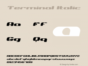 Terminal-Italic Version 001.000 Font Sample
