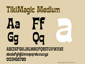 TikiMagic Version 001.000 Font Sample