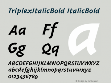 TriplexItalicBold Version 001.001图片样张