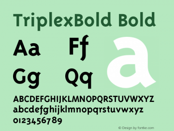 TriplexBold Version 001.001 Font Sample