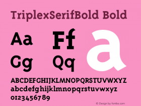 TriplexSerifBold Version 001.001图片样张