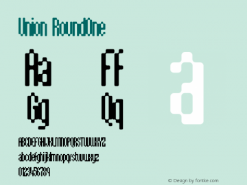 Union-RoundOne Version 001.000 Font Sample