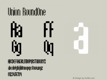 Union-RoundOne Version 001.000 Font Sample