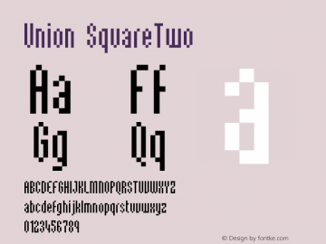 Union-SquareTwo Version 001.000 Font Sample