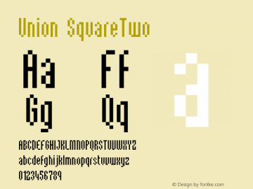 Union-SquareTwo Version 001.000 Font Sample