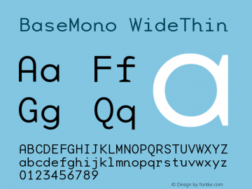 BaseMonoWideThin Version 001.000图片样张