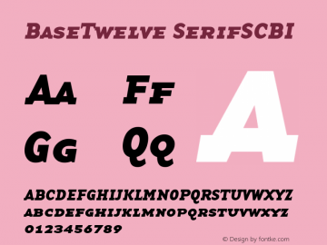 BaseTwelveSerifSCBI Version 001.000 Font Sample