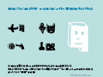 BlockheadIllustBlackFace Version 001.000 Font Sample