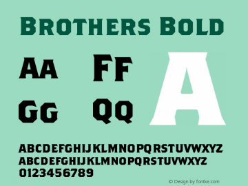 BrothersBold Version 001.000 Font Sample