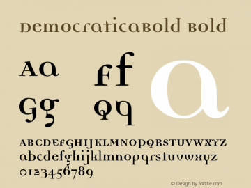 DemocraticaBold Version 001.000图片样张