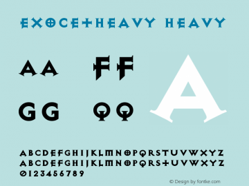ExocetHeavy Version 001.000 Font Sample