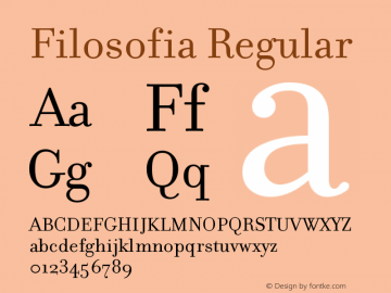 FilosofiaRegular Version 001.000图片样张