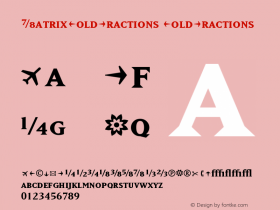 MatrixBoldFractions Version 001.000图片样张