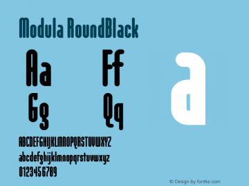 ModulaRoundBlack Version 001.000 Font Sample
