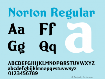 Norton Regular OTF 1.000;PS 001.001;Core 1.0.29 Font Sample