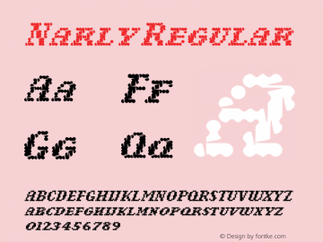 NarlyRegular Version 001.000 Font Sample