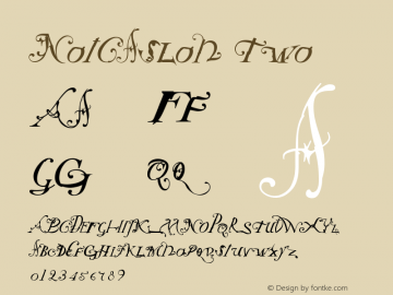 NotCaslonTwo Version 001.000 Font Sample