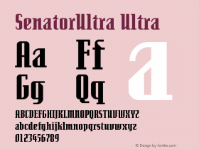 SenatorUltra Version 001.000 Font Sample