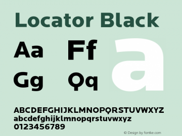 Locator Black Version 001.000 Font Sample