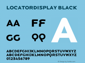 LocatorDisplay Black Version 001.000 Font Sample