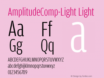 AmplitudeComp-Light Version 001.000 Font Sample