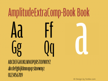 AmplitudeExtraComp-Book Version 001.000 Font Sample