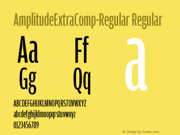 AmplitudeExtraComp-Regular Version 001.000 Font Sample