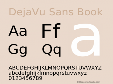 DejaVu Sans Book Version 2.32 Font Sample
