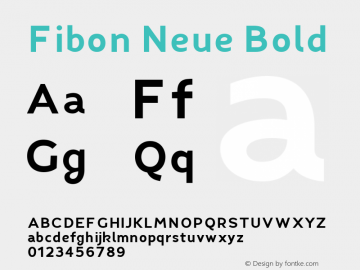 Fibon Neue Bold Version 1.0图片样张