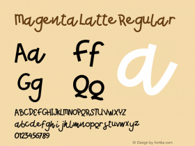 MagentaLatte-Regular Version 1.000图片样张