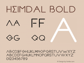 Heimdal Bold Version 1.000 Font Sample