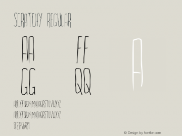 Scratchy Version 1.000;PS 001.000;hotconv 1.0.70;makeotf.lib2.5.58329图片样张