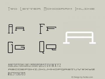 Two Letter Monogram Inline Version 1.000;PS 001.000;hotconv 1.0.88;makeotf.lib2.5.64775 Font Sample